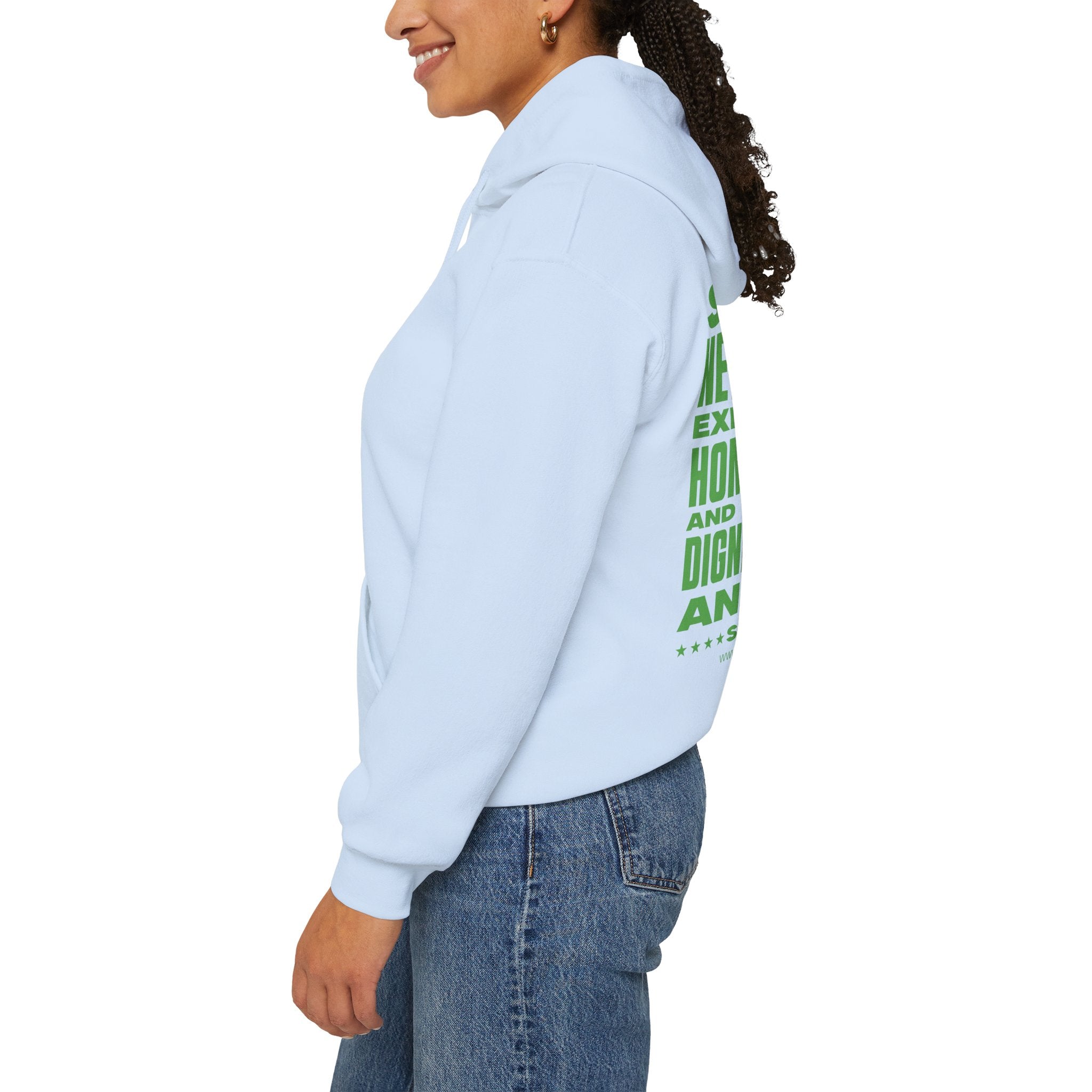 Serving New Yorkers Light Blue Hoodie - Broadway Community Collection